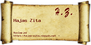Hajas Zita névjegykártya